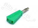 Banaanstekker/banaanplug stackable 4mm groen